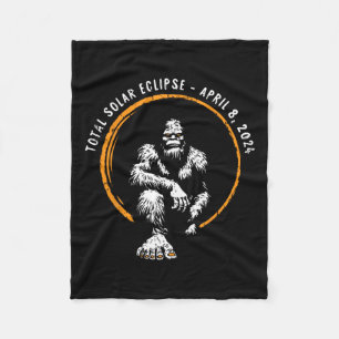 Total Solar Eclipse April 8 2024 Totality Fleece Blanket