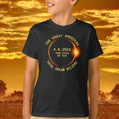 Total Solar Eclipse April 8 2024 USA Your State T_Shirt