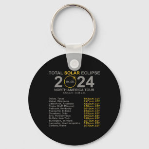 Total Solar Eclipse April 8 Path Of The Eclipse  Keychain