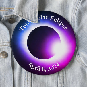 Total solar eclipse April 8th  2024 moon sun Button