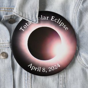 Total solar eclipse April 8th  2024 moon sun Button