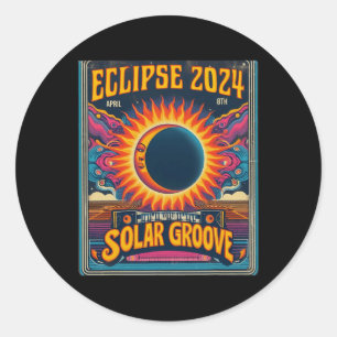 Total Solar Eclipse April 8th 2024 North Classic Round Sticker