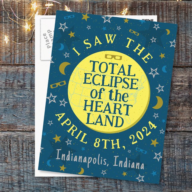 Total Solar Eclipse April 8th 2024 Souvenir Custom Postcard (Creator Uploaded)