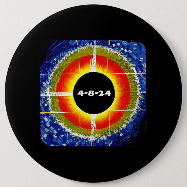 Total Solar Eclipse April 8th 2024 Totality Astron Button (Front)