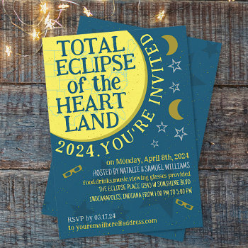 Total Solar Eclipse April 8th 2024 Viewing Party Invitation by FancyCelebration at Zazzle