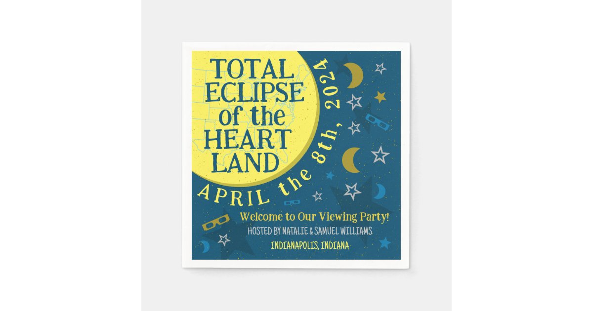 Total Solar Eclipse April 8th 2024 Viewing Party Napkins | Zazzle