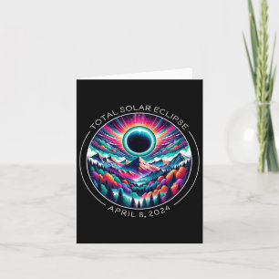 Total Solar Eclipse Artsy Colorful Totality Landsc Card