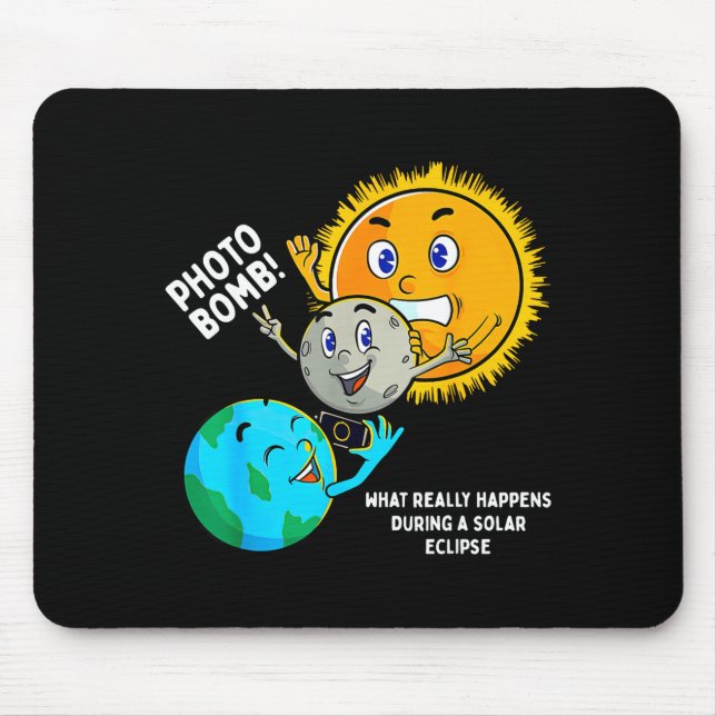 Total Solar Eclipse Astronomy Artwork Mouse Pad (Front)