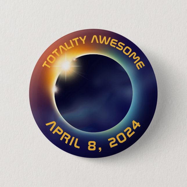 Total Solar Eclipse | Astronomy Button (Front)
