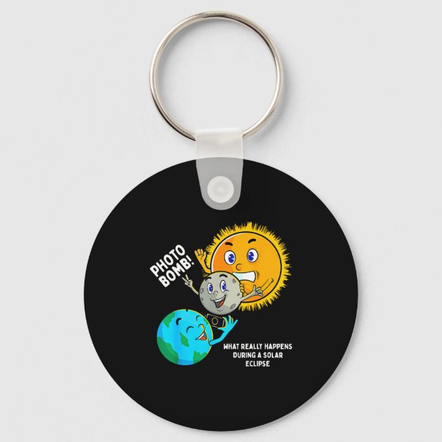 Total Solar Eclipse Astronomy Keychain (Front)