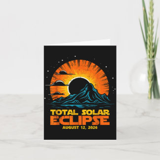 Total Solar Eclipse August 12 2026 Artwork Card
