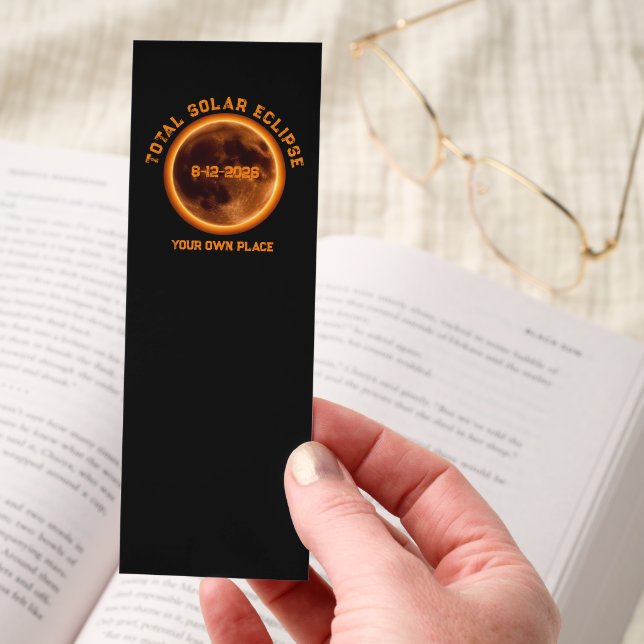 Total Solar Eclipse August 12 2026 Bookmarks (Hand)