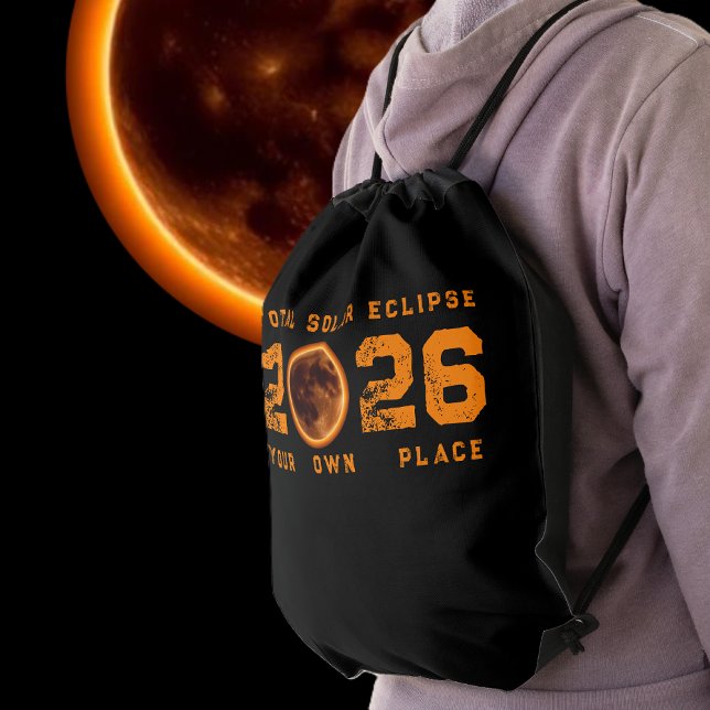Total Solar Eclipse August 12 2026 Drawstring Bag (Total Solar Eclipse August 12 2026 Drawstring Bag)