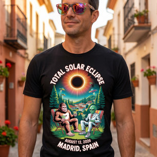 Total Solar Eclipse August 12,2026 Madrid Spain T-Shirt