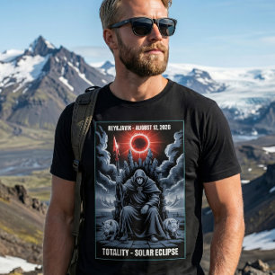 Total Solar Eclipse August 12 2026 Reykjavik  T-Shirt
