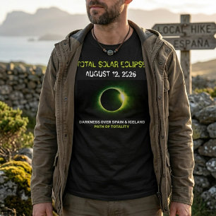 Total Solar Eclipse August 12 2026 Spain Iceland T-Shirt