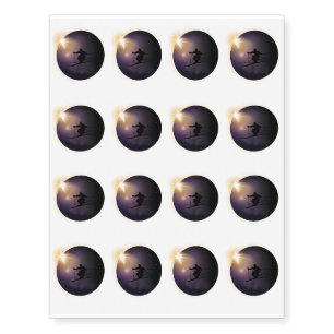 Total Solar Eclipse August 2017 Witch Halloween Temporary Tattoos