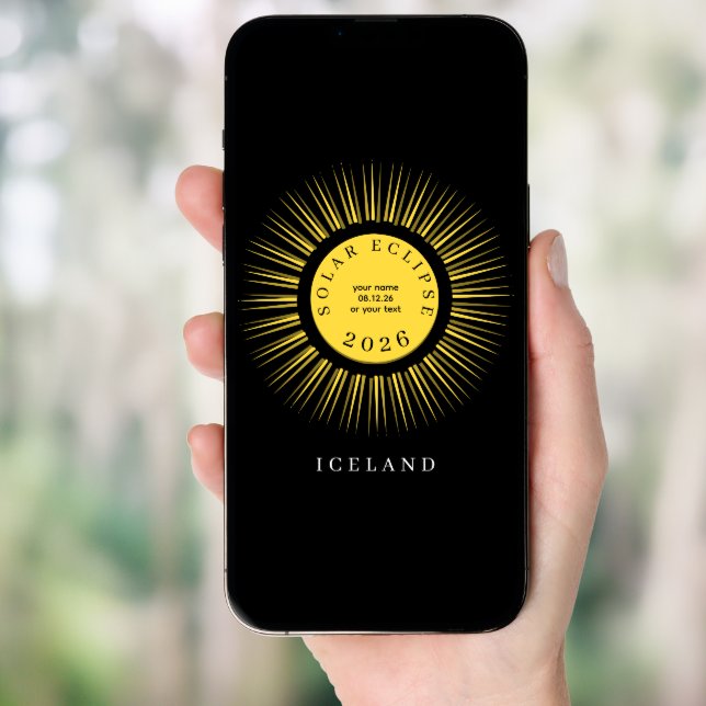 Total solar eclipse August 2026 text personalized Poster (Front Digital)