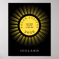 Total solar eclipse August 2026 text personalized