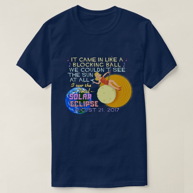 Total Solar Eclipse August 21 2017 American Funny T-Shirt (Design Front)