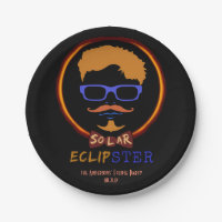 Total Solar Eclipse August 21 2017 Funny Hipster Paper Plate