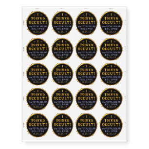 Total Solar Eclipse August 21 2017 Funny Occult Temporary Tattoos