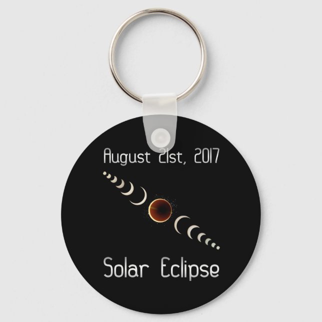 Total Solar Eclipse August 21 2017 Keychain (Front)