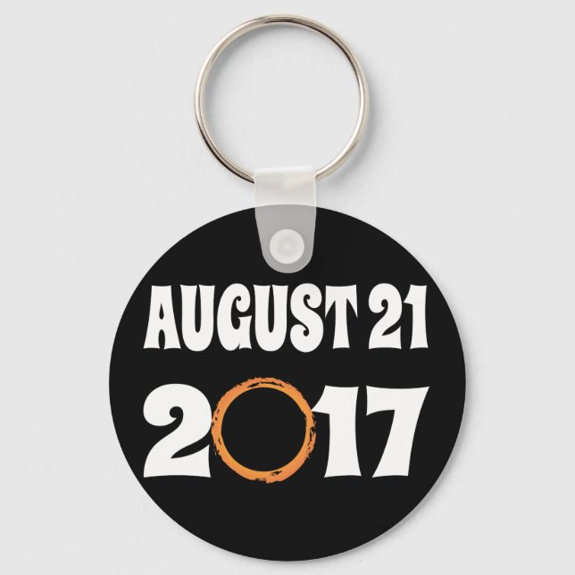 Total Solar Eclipse August 21 2017 Keychain (Front)