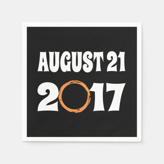 Total Solar Eclipse August 21 2017 Paper Napkins (Front)