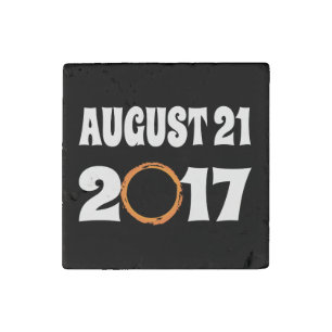 Total Solar Eclipse August 21 2017 Stone Magnet