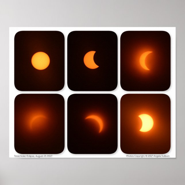 Total Solar Eclipse August 21 2017 Sun Photograph Poster (Front)