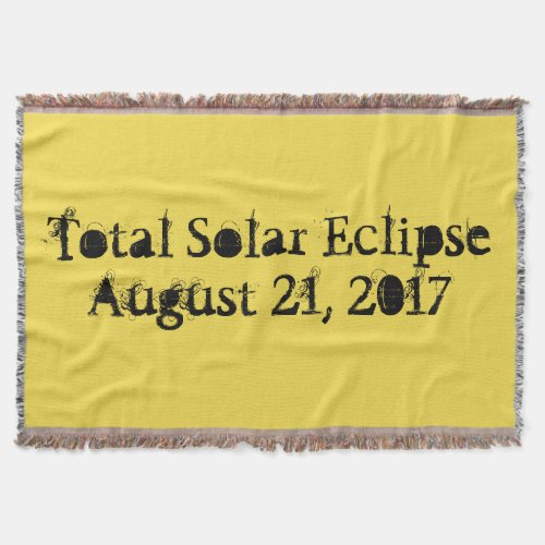 Total solar eclipse August 21 2017 Throw Blanket