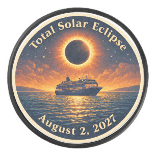 Total Solar Eclipse August 2 2027 cruise ship Hockey Puck