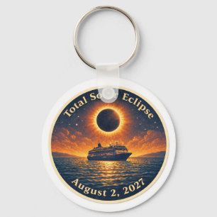 Total Solar Eclipse August 2 2027 cruise ship Keychain