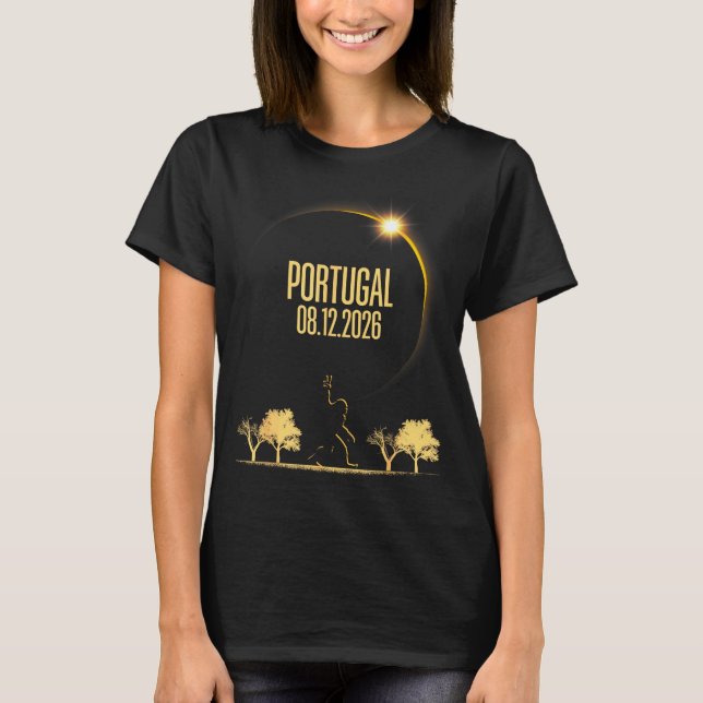 Total Solar Eclipse Bigfoot 08 Illustration T-Shirt (Front)