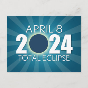 Total Solar Eclipse - Blue Design Postcard