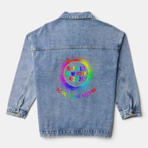 Total Solar Eclipse Buffalo New York 42824 Kids  Denim Jacket