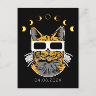 Total Solar Eclipse Cat Solar viewer 8 April 2024 Postcard