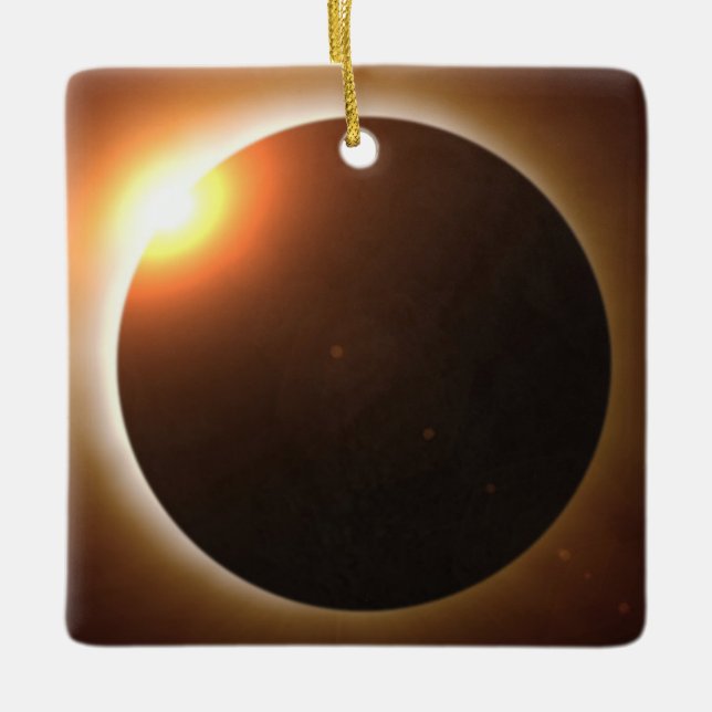 Total Solar Eclipse Ceramic Ornament (Front)