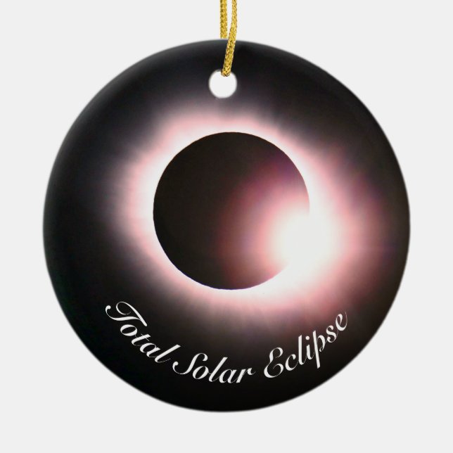 Total Solar Eclipse Ceramic Ornament (Front)