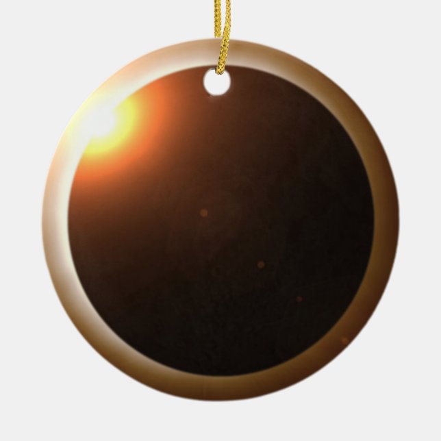 Total Solar Eclipse Ceramic Ornament (Front)