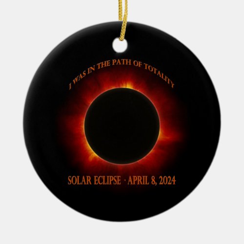 Total Solar Eclipse Ceramic Ornament