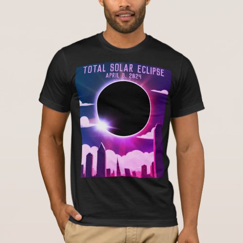 Total solar eclipse CITY April 8 2024 sun moon  T_Shirt