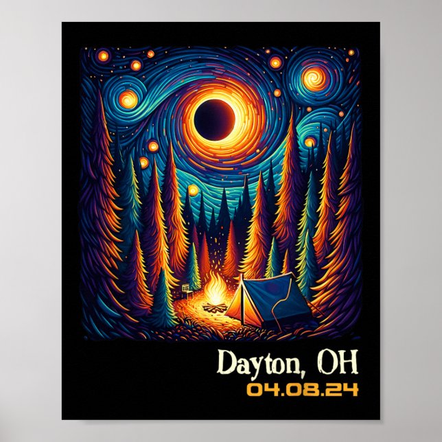 Total Solar Eclipse Dayton Ohio  Poster (Front)