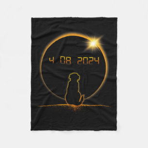 Total Solar Eclipse Dog Fleece Blanket