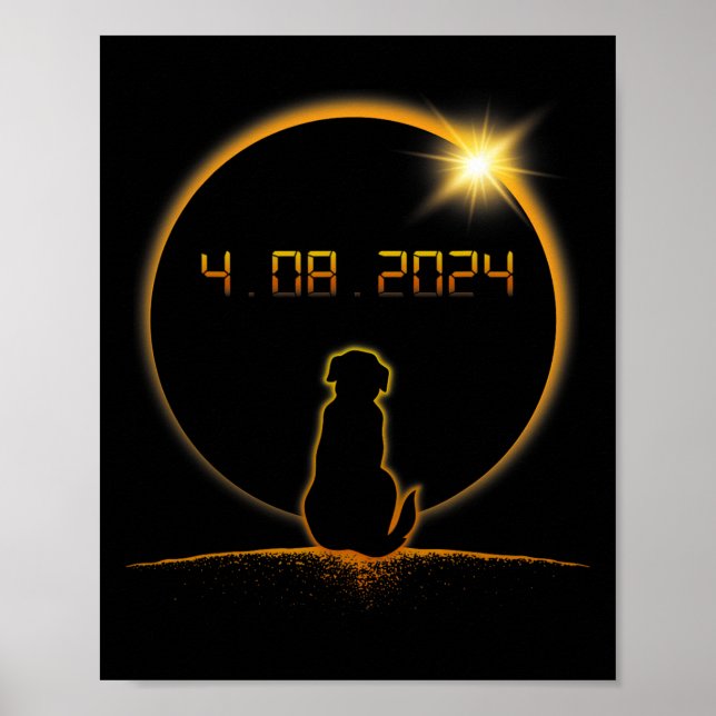 Total Solar Eclipse Dog  Poster (Front)