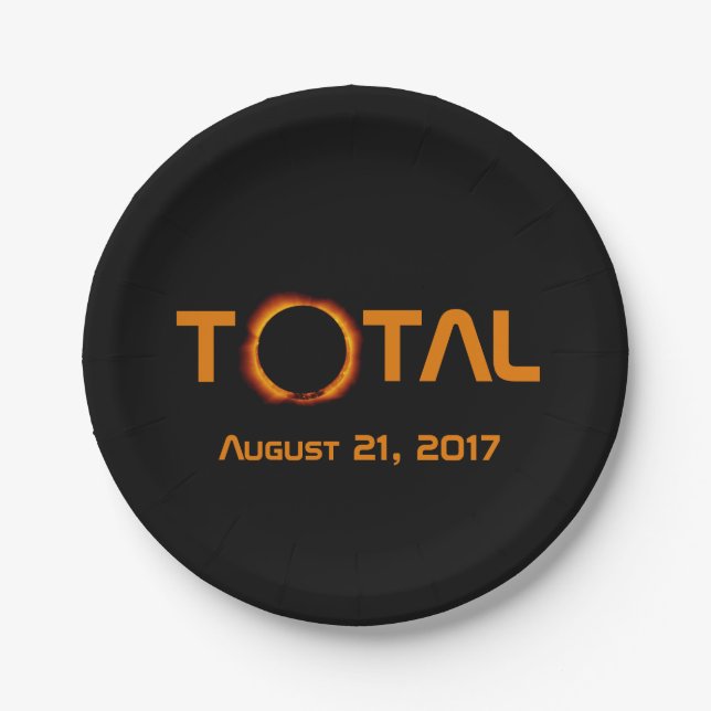 Total Solar Eclipse Event Paper Plates (Front)