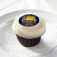 Total solar eclipse funny customizable edible frosting rounds