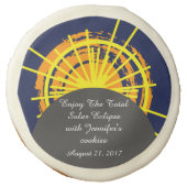 Total solar eclipse funny customizable sugar cookie (Front)