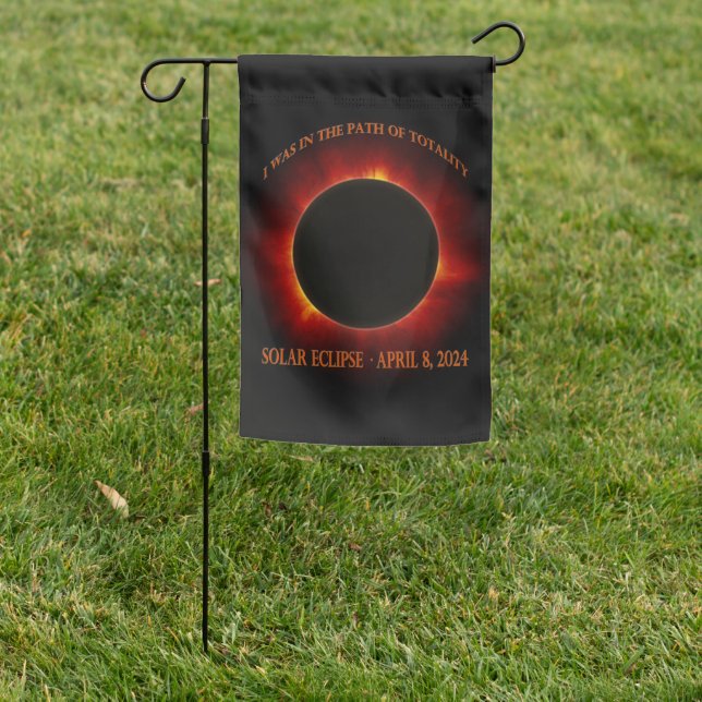 Total Solar Eclipse Garden Flag (In SItu)